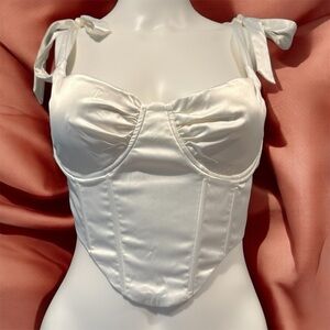 KARA and KATE Coquette White Corset Top
